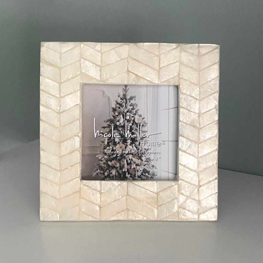 Nicole Miller Home Mother of Pearl Square Frame 4 x 4